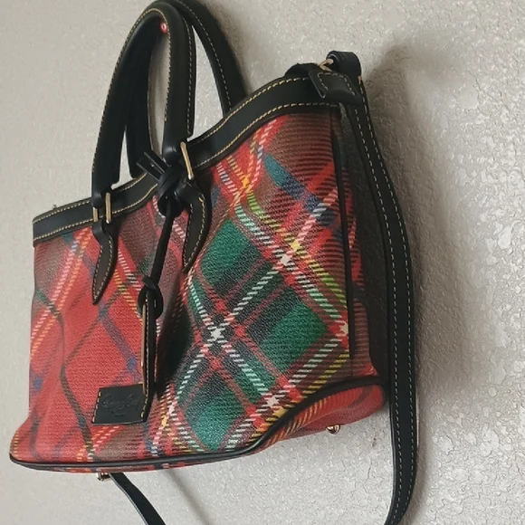 Dooney & Bourke Red and Black Satchel - Picture 2 of 11